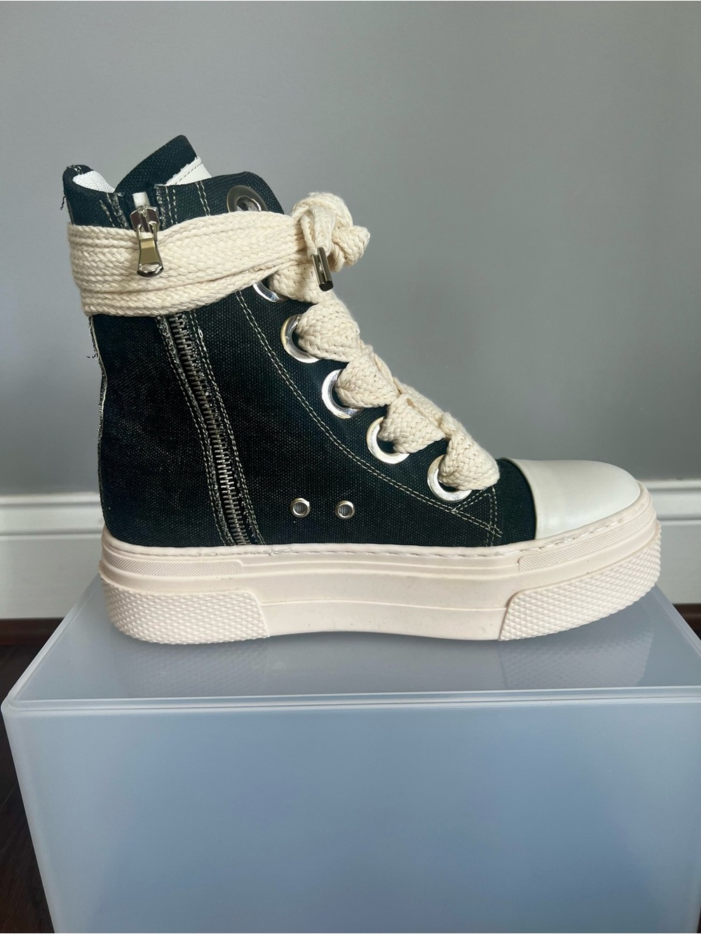 Cristian Zerotre CALIPSO 300 Destroyed Black Sneakers - Picture 4 of 13